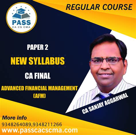 Ca Final Afm Regular Course By Ca Sanjay Aggarwal