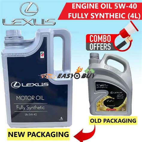 NEW PACKAGING Lexus 5W40 API SN Fully Synthetic Engine Oil 4L Toyota