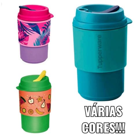 Tupperware Copo Para Viagem 350ml Diversos Shopee Brasil