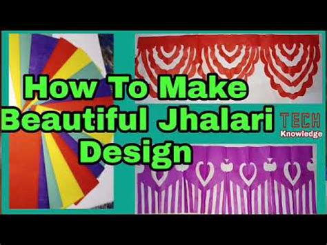 How To Make Paper Frills How To Cutting Jhalar For Puja Decoration