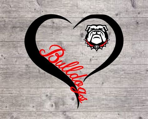 Love Bulldogs Svg Georgia Bulldogs Dawgnation Ga Heart In 2021 Ga