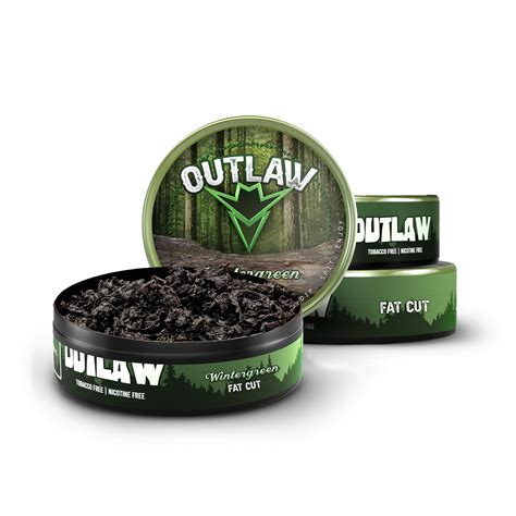 Outlaw Dip - Wintergreen - Fat Cut - 3 Pack - Tobacco & Nicotine Free