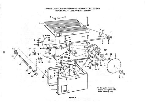 Craftsman 10 Inch Table Saw Parts List