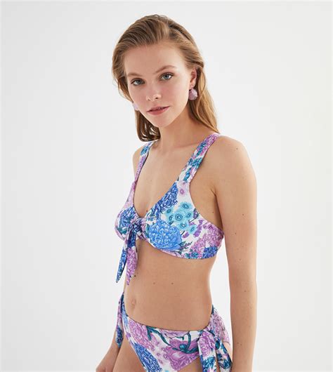 Buy Trendyol Floral Tie Up Bikini Brassiere In Multiple Colors