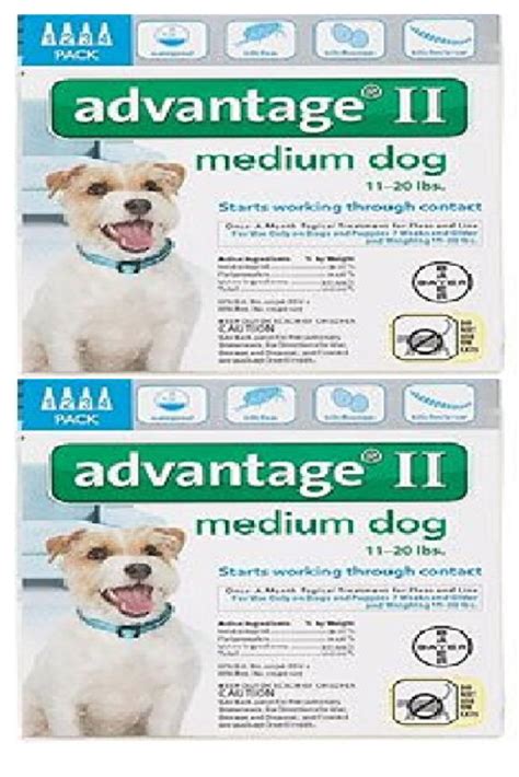 Advantage Ii For Dogs 11 To 20 Lbs 4 Packstoreforpet Medium Dogs