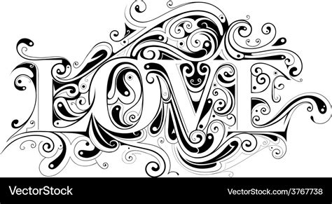 Love calligraphy Royalty Free Vector Image - VectorStock