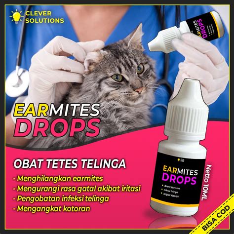 Jual Obat Tetes Kutu Earmites Telinga Kucing Earmites Drops Infeksi