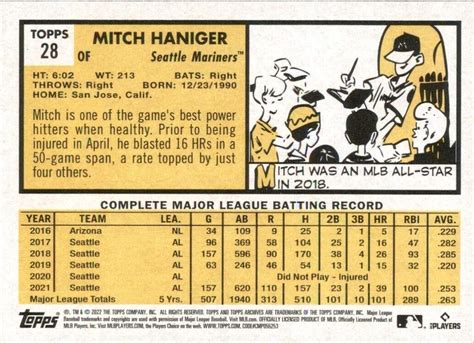 2022 Topps Archives 28 Mitch Haniger Trading Card Database