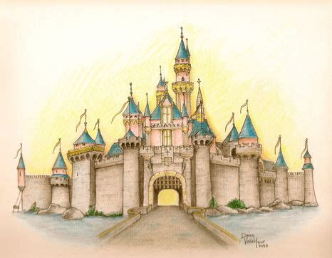 Disneyland Castle Drawing at GetDrawings | Free download