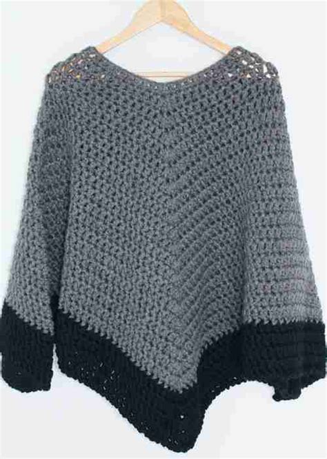 The Easy Poncho Simple And Quick To Make For Beginner Crocheters