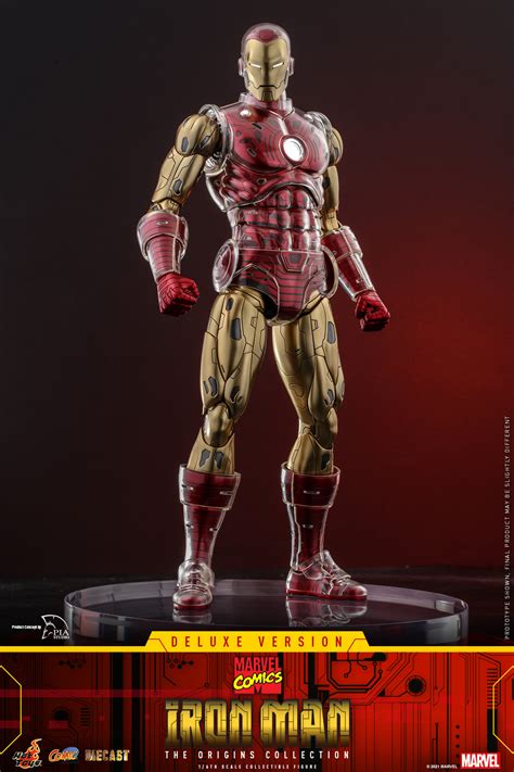 Hot Toys CMS08D38 1 6 Marvel Comics Iron Man Deluxe Version The Origins Collection