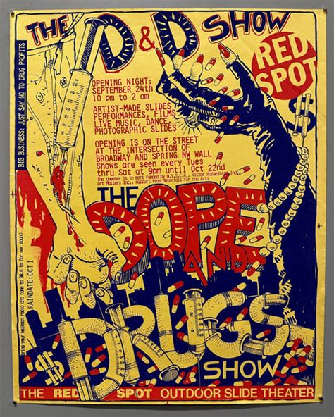 The Dope And Drugs Show Yellow Poster Poster Museum