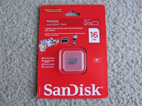 Brand New Sandisk 16gb Class 4 Microsdhc Card Sdsdq 016g A11m