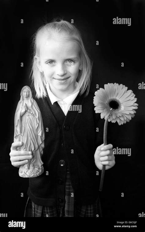 Portrait Of Catholic School Girl Stock Photo Alamy