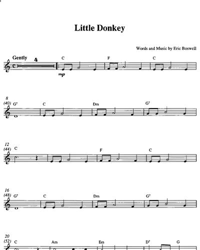 Little Donkey Sheet Music by Eric Boswell | nkoda | Free 7 days trial