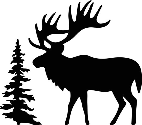 Woodland Caribou Black Silhouette 38103668 Vector Art At Vecteezy