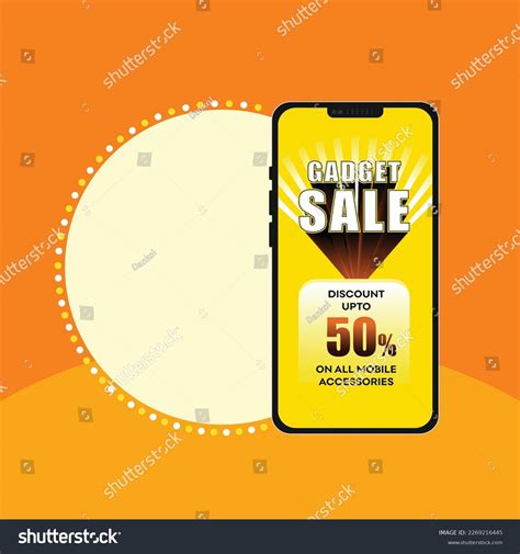 Gadget Sale Offer Mobile Template Vector Stock Vector (Royalty Free