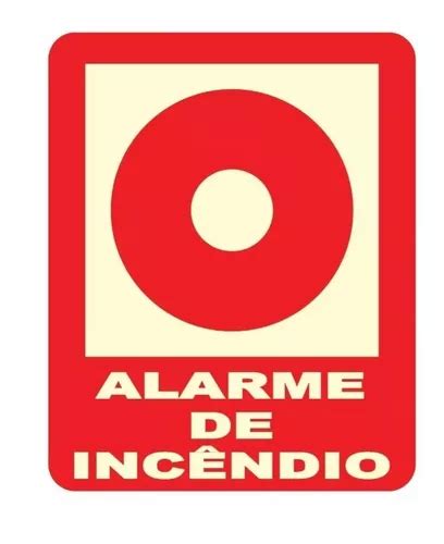 Placa Sinaliza O Fotoluminescente Alarme De Inc Ndio E Mercadolivre