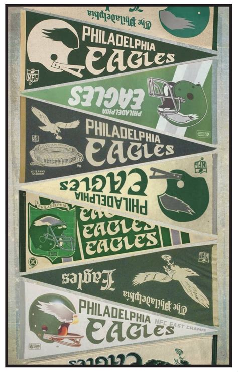 Philadelphia Eagles Vintage Pennant Poster 11 by 17 or 15 by 24 - Etsy