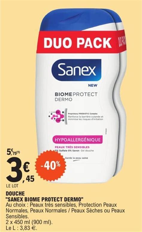 Promo Douche SANEX BIOME PROTECT DERMO Chez E Leclerc