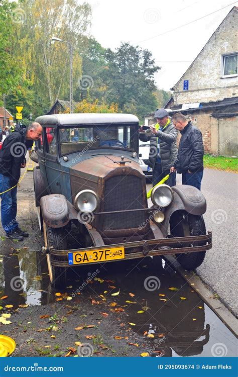 Classic Retro Vintage Veteran Rusty Zombie Car Willys During Car Show