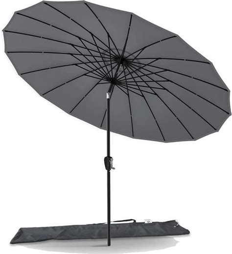 Parasol De Jardin Parasol Shanghai Inclinable 270cm Avec 18 Baleines