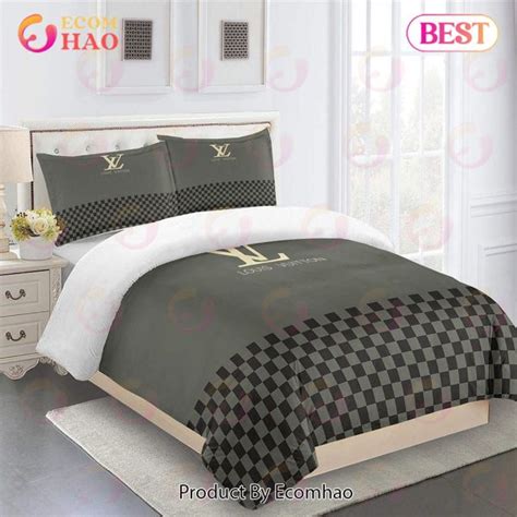 Comforter Sets Gray And Black Full Louis Vuitton Bedding Set Ecomhao Store