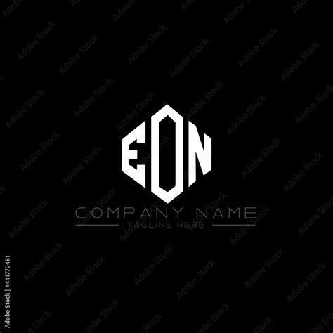 EON letter logo design with polygon shape. EON polygon logo monogram ...