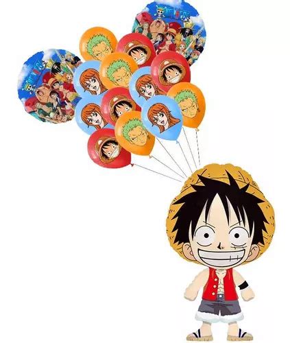 Pack Globos Metalizados Y L Tex Monkey D Luffy One Piece Cuotas Sin