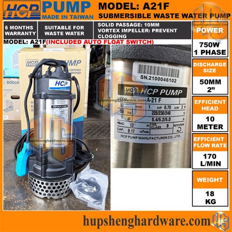 HCP A21 Submersible Wastewater Pump Dewatering Pump Fish Pond Pump