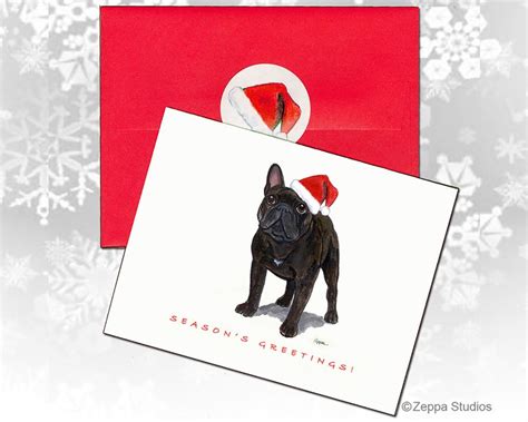 French Bulldog Christmas Cards, Boxed Christmas Cards, Personalized ...