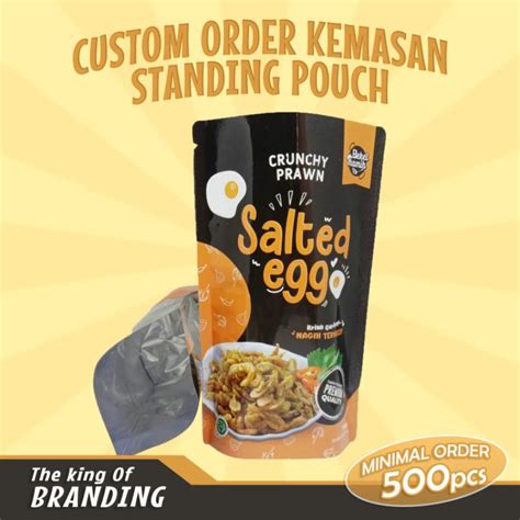 jual kemasan makanan ringan standing pouch pree order costum desain