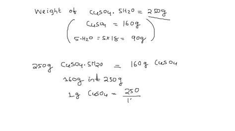 Solved He Wants To Use 5g Of Cuso4 In An Experiment How Many Grams Of Cuso4 5h2o Solid Should