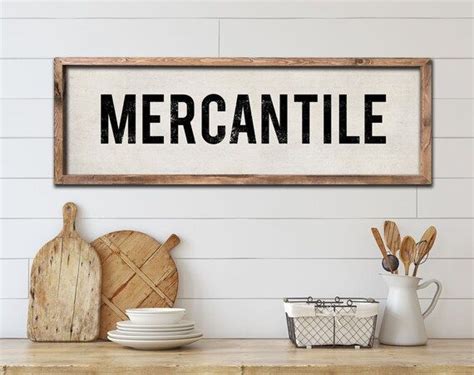 Mercantile Sign Vintage Decorative Signs Country Wall Decor Kitchen