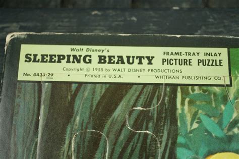 Sleeping Beauty Picture Puzzle Vintage Walt Disney Sleeping Etsy