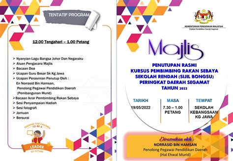 Buku Program Majlis Penutup Kursus Asas Prs Bongsu Daerah Segamat By