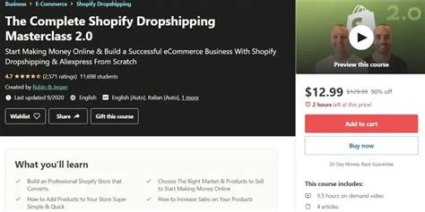 Top Best Shopify Dropshipping Courses Free Paid