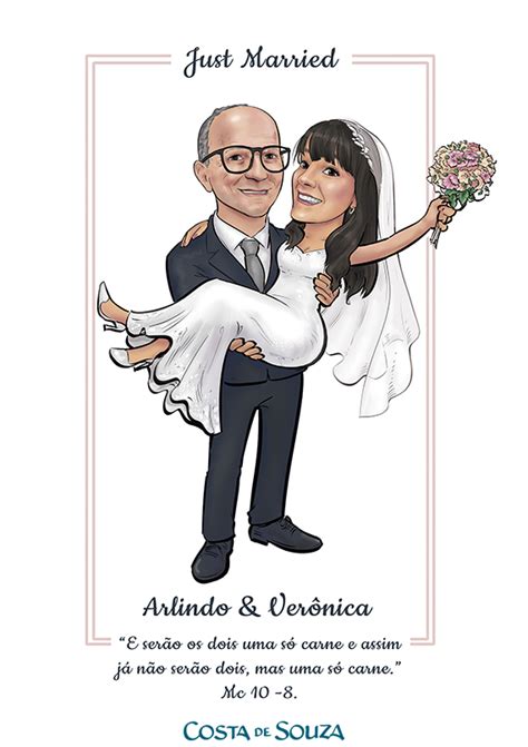 Caricatura De Noivos Para Casamento Costa De Souza