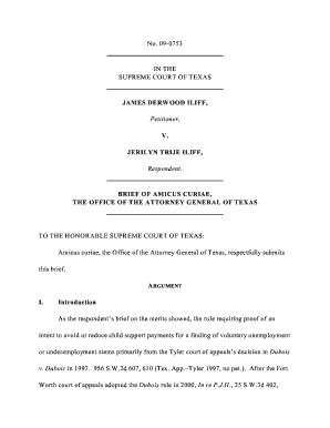 Fillable Online Supreme Courts State Tx Amicus Brief Office Of