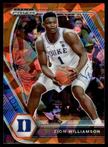 Panini Prizm Draft Picks Prizms Orange Ice Zion Williamson