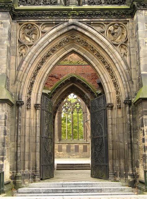 Gothic Entrance Of An Old Cathedral