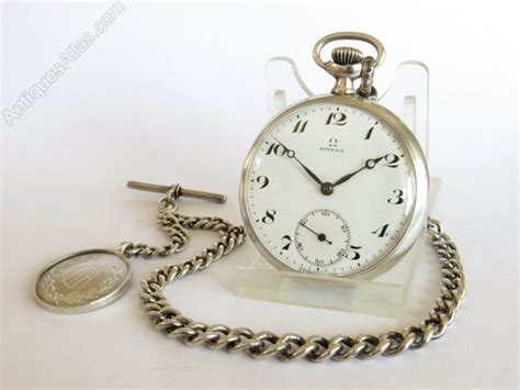 Antiques Atlas Antique Silver Omega Pocket Watch And Chain