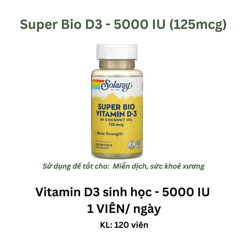 Super Bio Vitamin D Mcg Softgels Solaray Mita Tran