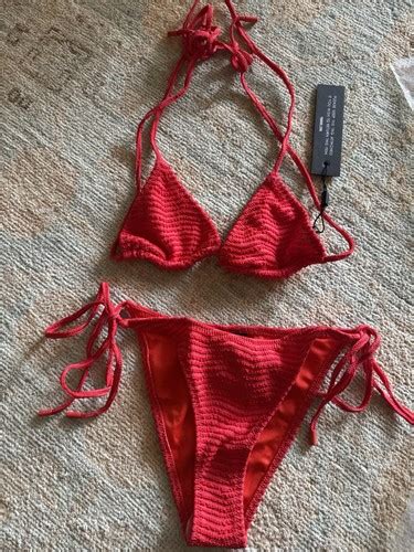 Triangl VINCA MATO TRIANGLE BIKINI SET Top XS Bottoms Small NWT With Bag EBay