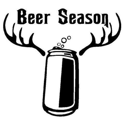 15 2cm 14 1cm Beer Season Funny Vinyl Decals Hunting Drink Deer Hunter