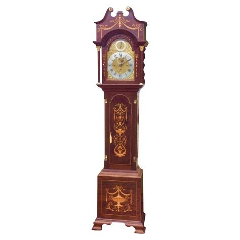 Vintage Chapman Longcase Grandfather Grandaughter Pine Wood Case Clock