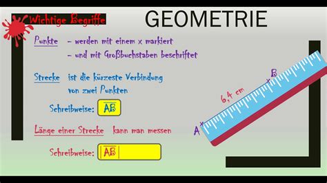 Geometrie Punkte Strecke Gerade Halbgerade Youtube