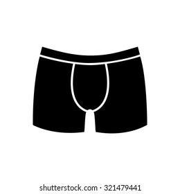 Men Underwear Icon Black Silhouette Vector Stock Vector Royalty Free