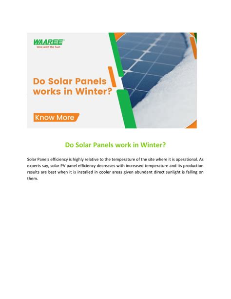 PPT Do Solar Panels Work In Winter PowerPoint Presentation Free