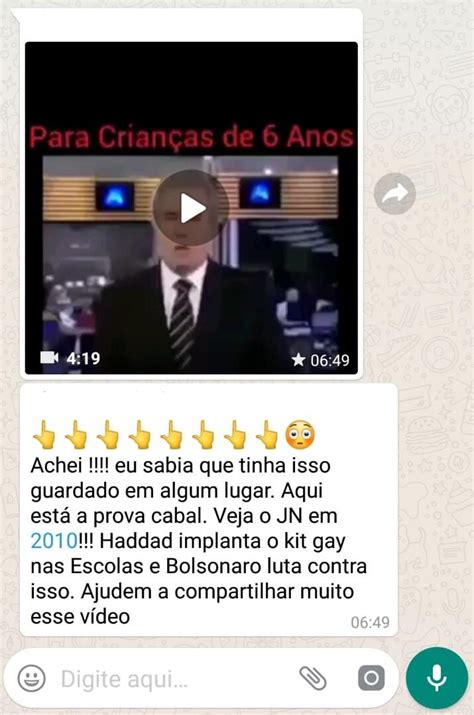 É falso que Haddad criou kit gay para crianças de seis anos Aos Fatos